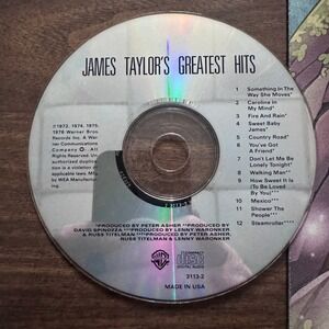 James Taylor Greatest Hits CD Warner Bros Records 3113-2